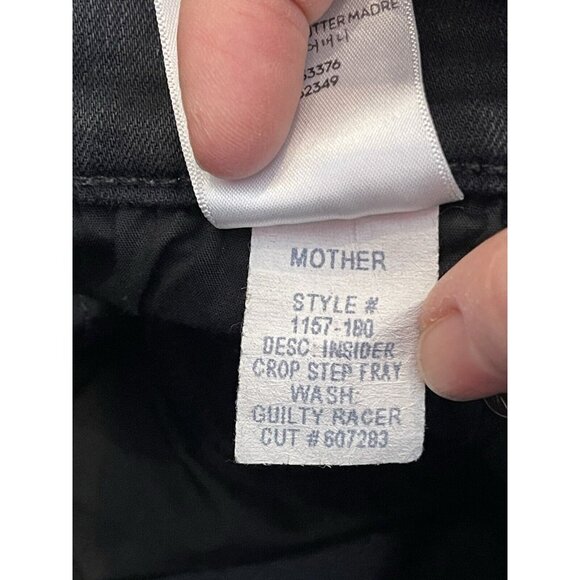 Mother Jeans Size 24/25 Insider Crop Step Fray Guilty Racer Wash Revolve - Picture 9 of 11